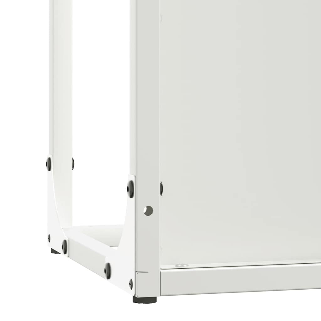 Rastrelliera per Legna da Ardere Bianca 25x25x100 cm - homemem39