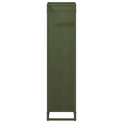 Rastrelliera per Legna da Ardere Verde Oliva 25x25x100 cm - homemem39