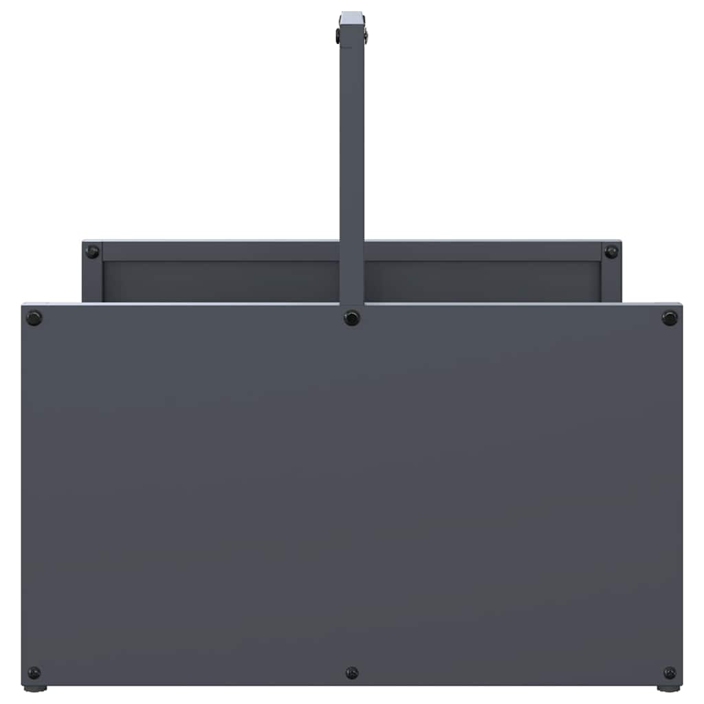 Rastrelliera per Legna da Ardere Antracite 40x40x40 cm