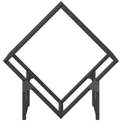 Rastrelliera per Legna da Ardere Nera 50x25x50 cm - homemem39