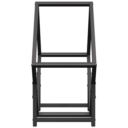 Rastrelliera per Legna da Ardere Nera 50x25x50 cm - homemem39