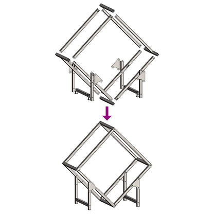 Rastrelliera per Legna da Ardere Nera 50x25x50 cm - homemem39