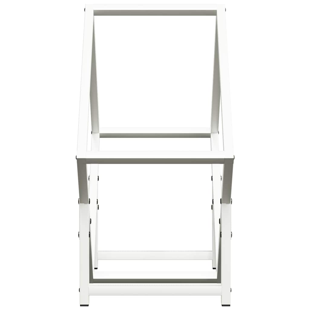 Rastrelliera per Legna da Ardere Bianca 50x25x50 cm - homemem39