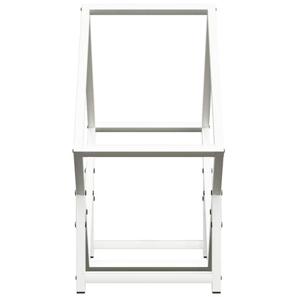 Rastrelliera per Legna da Ardere Bianca 50x25x50 cm - homemem39