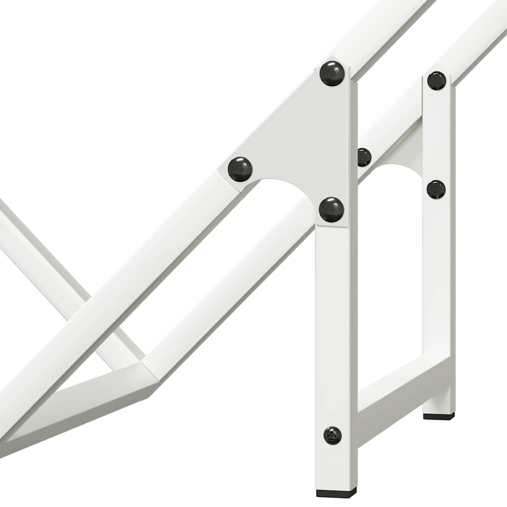 Rastrelliera per Legna da Ardere Bianca 50x25x50 cm - homemem39