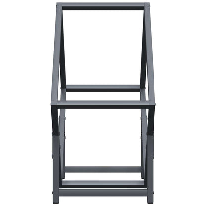 Rastrelliera per Legna da Ardere Antracite 50x25x50 cm - homemem39