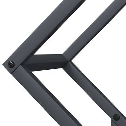 Rastrelliera per Legna da Ardere Antracite 50x25x50 cm - homemem39