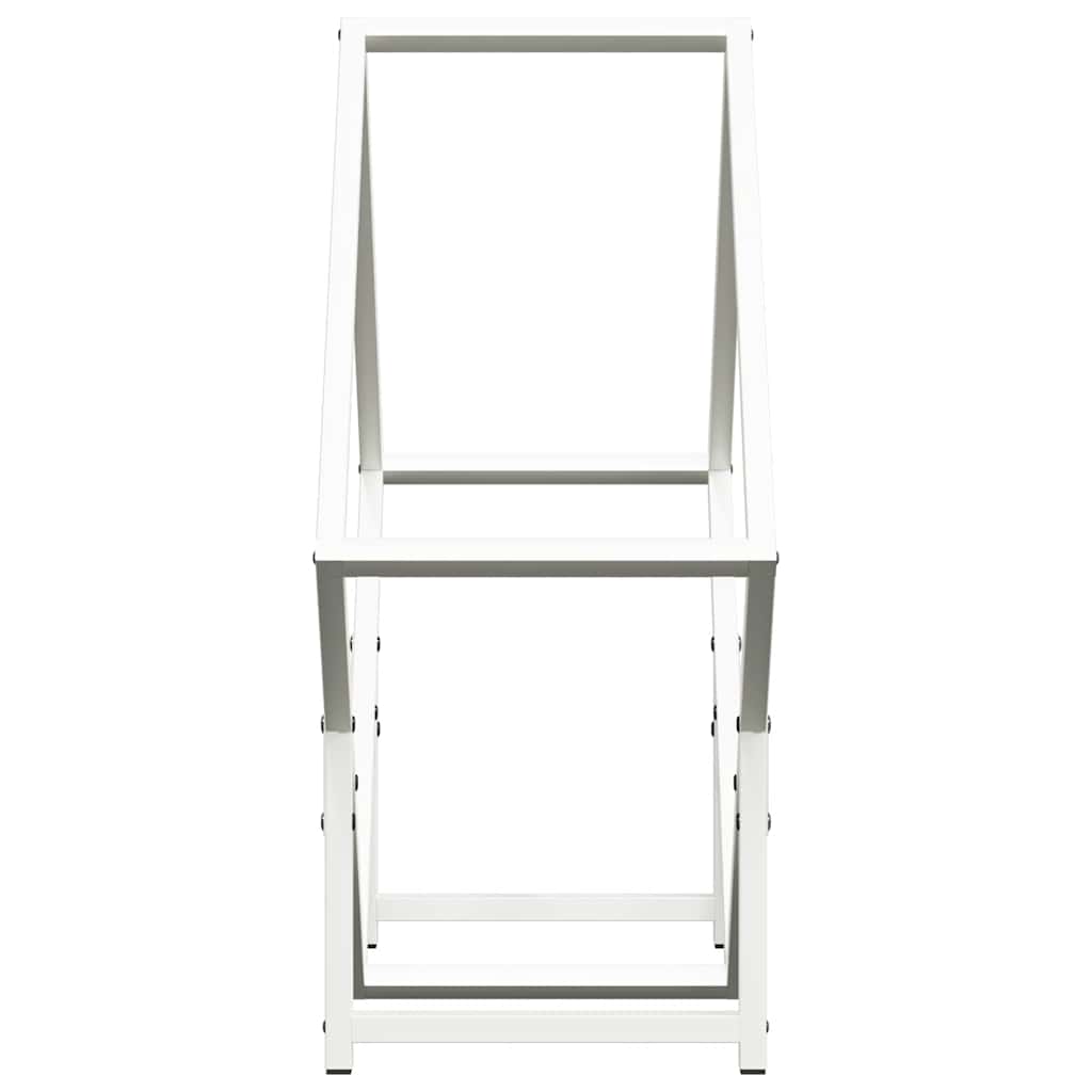 Rastrelliera per Legna da Ardere Bianca 60x25x60 cm - homemem39