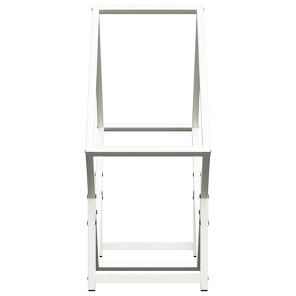 Rastrelliera per Legna da Ardere Bianca 60x25x60 cm - homemem39