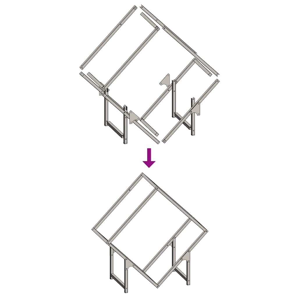 Rastrelliera per Legna da Ardere Bianca 60x25x60 cm - homemem39
