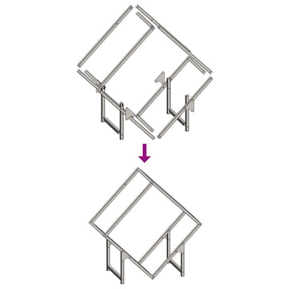 Rastrelliera per Legna da Ardere Bianca 60x25x60 cm - homemem39