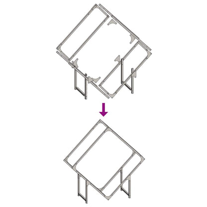Rastrelliera per Legna da Ardere Antracite 80x25x80 cm - homemem39