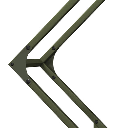Rastrelliera per Legna da Ardere Verde Oliva 80x25x80 cm - homemem39