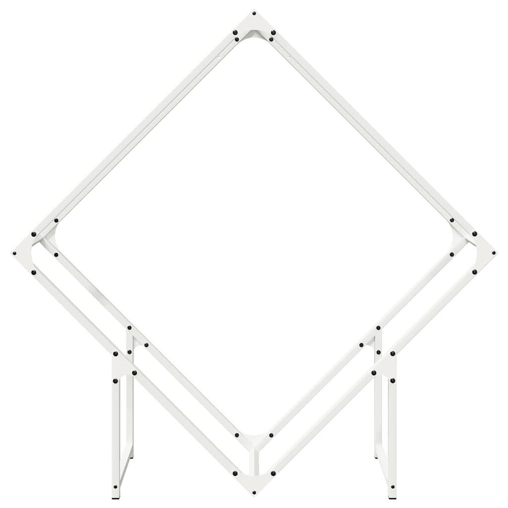 Rastrelliera per Legna da Ardere Bianca 100x25x100 cm - homemem39