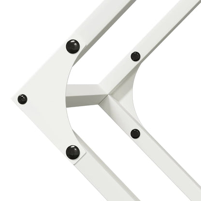 Rastrelliera per Legna da Ardere Bianca 100x25x100 cm - homemem39