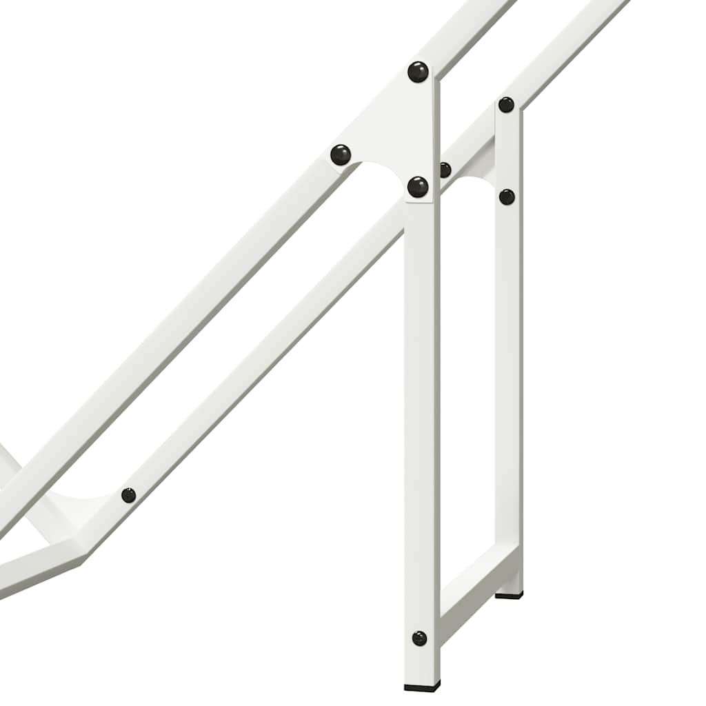 Rastrelliera per Legna da Ardere Bianca 100x25x100 cm - homemem39