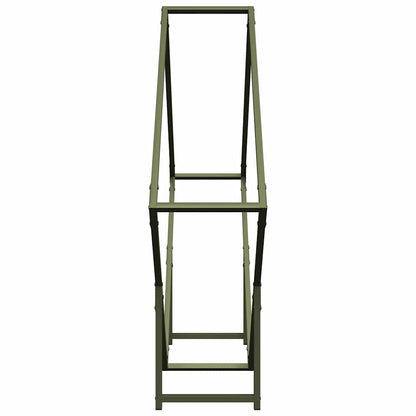 Rastrelliera per Legna da Ardere Verde Oliva 100x25x100 cm - homemem39