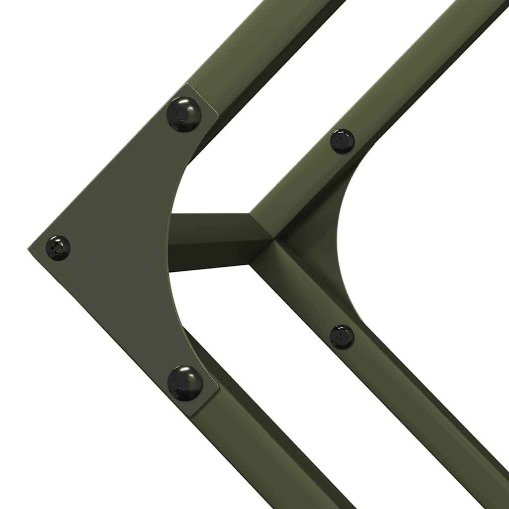 Rastrelliera per Legna da Ardere Verde Oliva 100x25x100 cm - homemem39