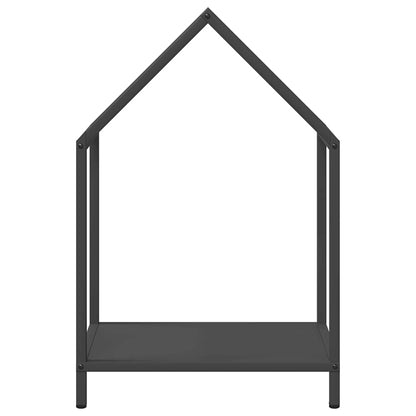 Rastrelliera per Legna da Ardere Nera 40x25x60 cm - homemem39