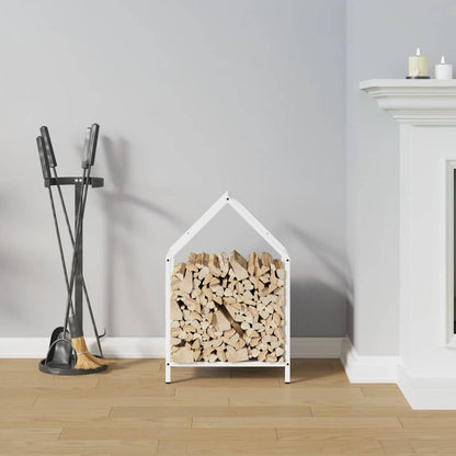 Rastrelliera per Legna da Ardere Bianca 40x25x60 cm - homemem39