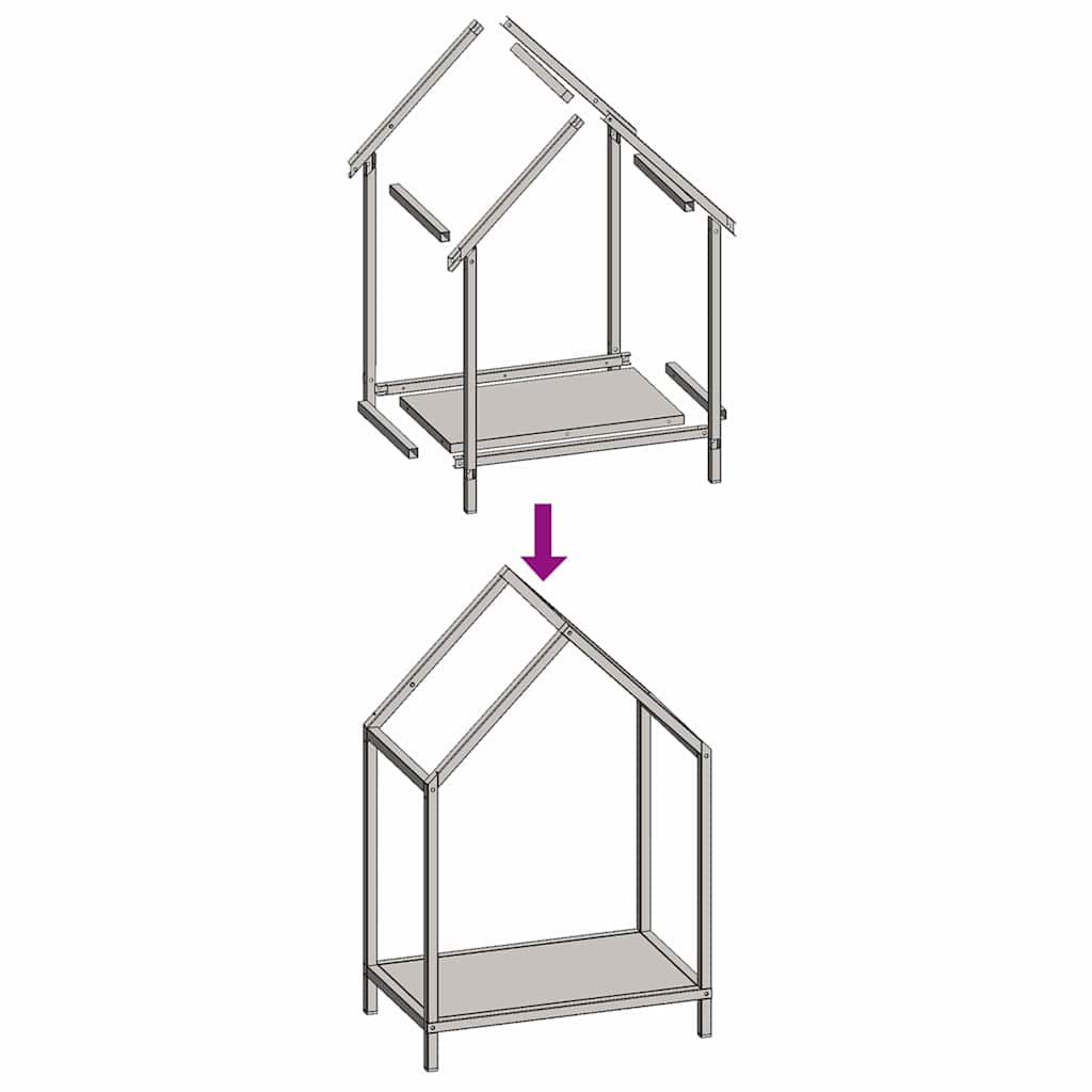 Rastrelliera per Legna da Ardere Bianca 40x25x60 cm - homemem39