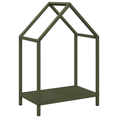 Rastrelliera per Legna da Ardere Verde Oliva 40x25x60 cm - homemem39