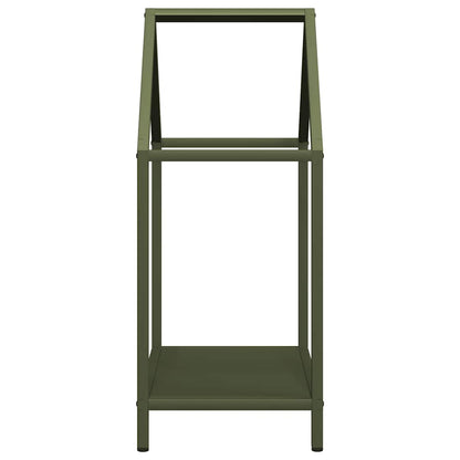 Rastrelliera per Legna da Ardere Verde Oliva 40x25x60 cm - homemem39