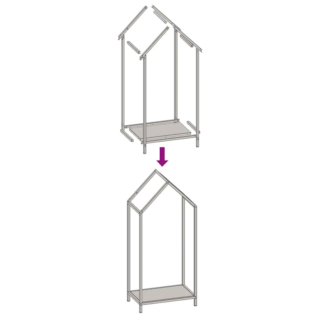 Rastrelliera per Legna da Ardere Bianca 40x25x90 cm - homemem39