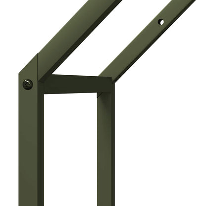 Rastrelliera per Legna da Ardere Verde Oliva 40x25x90 cm - homemem39