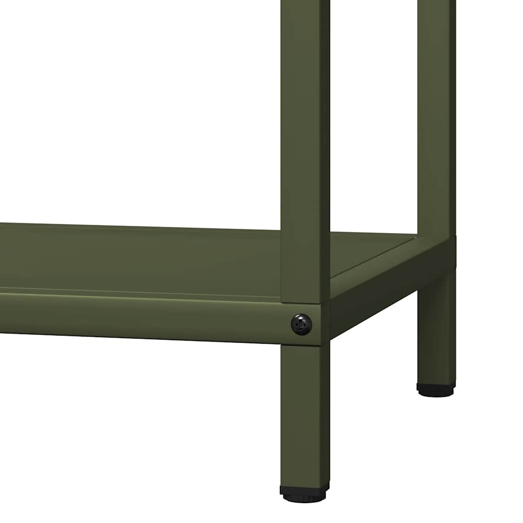 Rastrelliera per Legna da Ardere Verde Oliva 40x25x90 cm - homemem39
