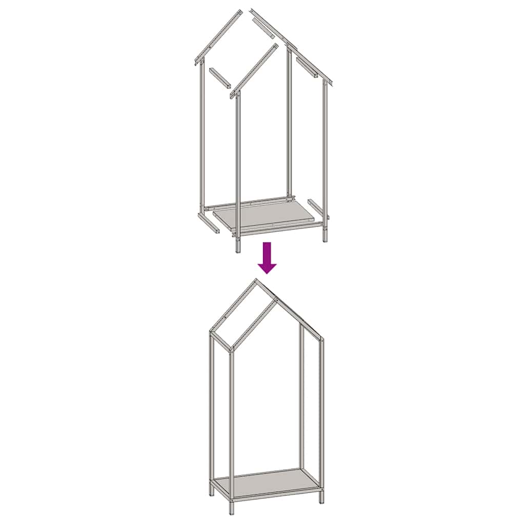 Rastrelliera per Legna da Ardere Verde Oliva 40x25x90 cm - homemem39