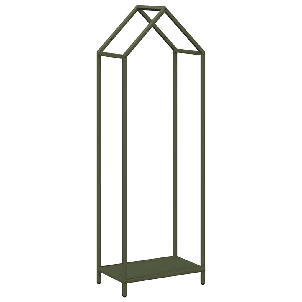 Rastrelliera per Legna da Ardere Verde Oliva 40x25x120 cm - homemem39