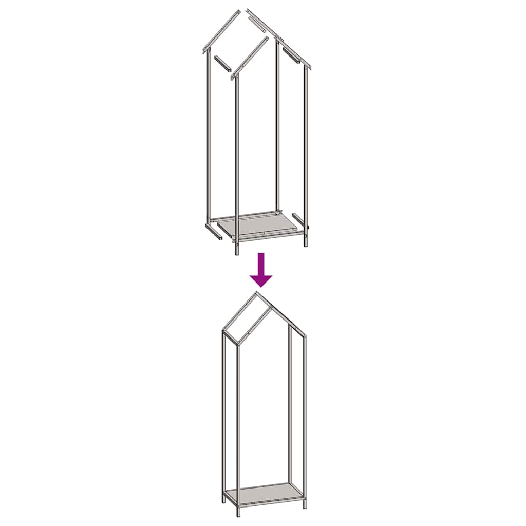 Rastrelliera per Legna da Ardere Verde Oliva 40x25x120 cm - homemem39