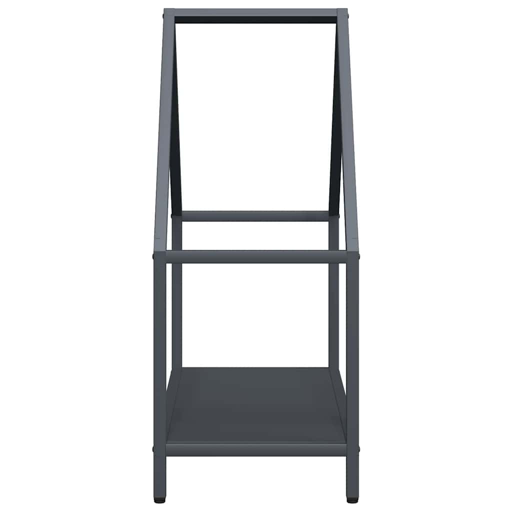 Rastrelliera per Legna da Ardere Antracite 60x25x60 cm - homemem39