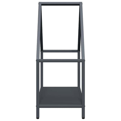 Rastrelliera per Legna da Ardere Antracite 60x25x60 cm - homemem39