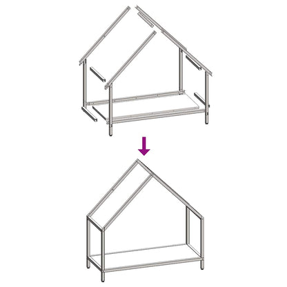 Rastrelliera per Legna da Ardere Antracite 60x25x60 cm - homemem39