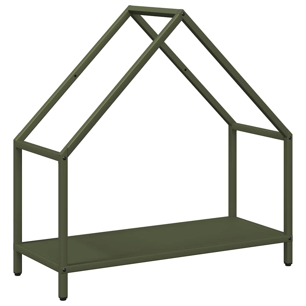 Rastrelliera per Legna da Ardere Verde Oliva 60x25x60 cm - homemem39