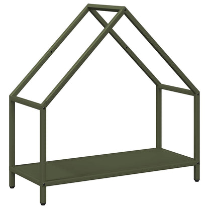 Rastrelliera per Legna da Ardere Verde Oliva 60x25x60 cm - homemem39