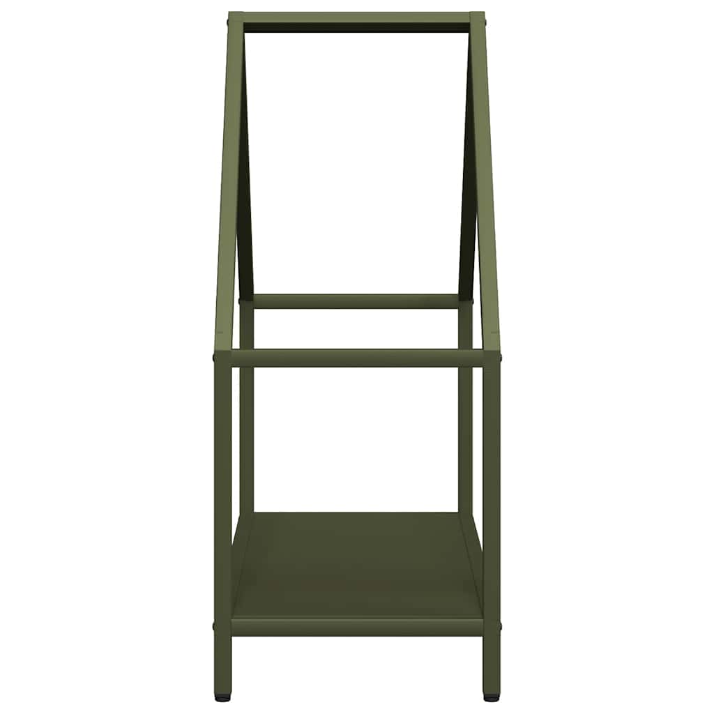 Rastrelliera per Legna da Ardere Verde Oliva 60x25x60 cm - homemem39