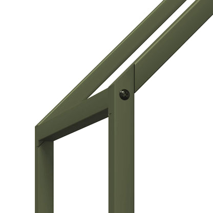Rastrelliera per Legna da Ardere Verde Oliva 60x25x60 cm - homemem39