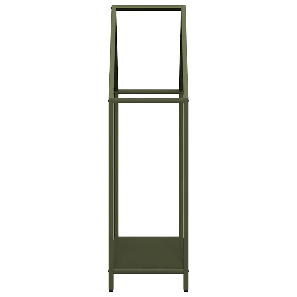 Rastrelliera per Legna da Ardere Verde Oliva 60x25x90 cm - homemem39