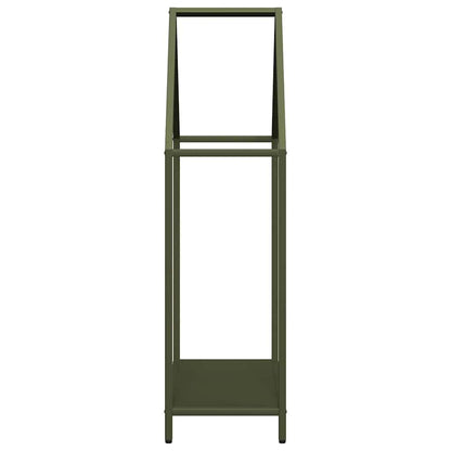 Rastrelliera per Legna da Ardere Verde Oliva 60x25x90 cm - homemem39