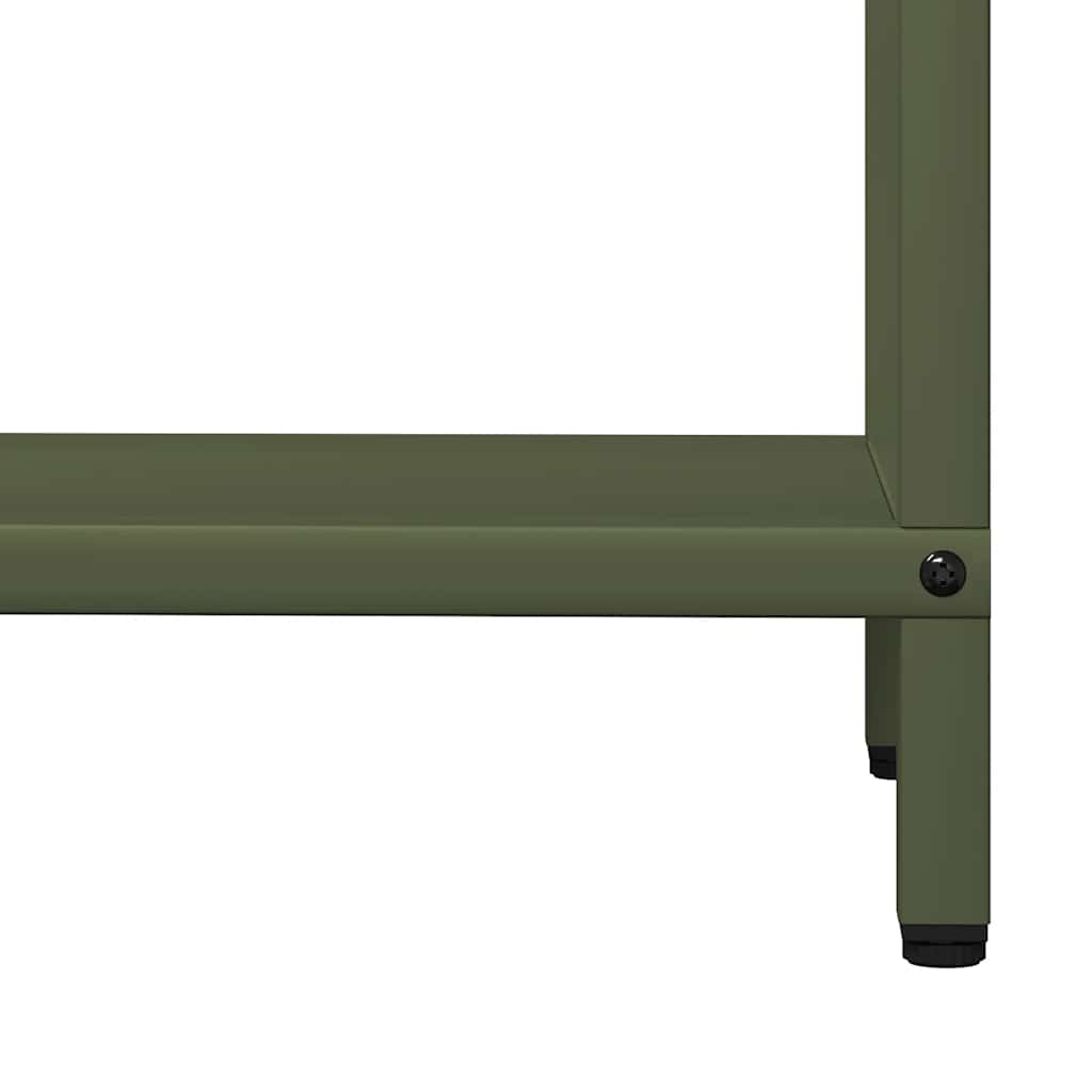 Rastrelliera per Legna da Ardere Verde Oliva 60x25x90 cm - homemem39