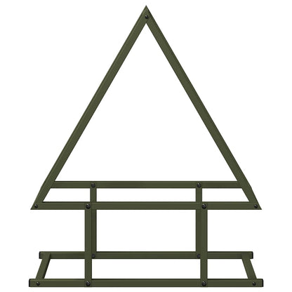 Rastrelliera per Legna da Ardere Verde Oliva 50x25x60 cm - homemem39