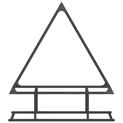 Rastrelliera per Legna da Ardere Nera 80x25x90 cm - homemem39