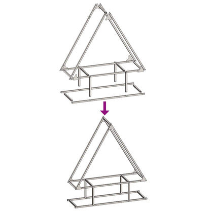 Rastrelliera per Legna da Ardere Nera 80x25x90 cm - homemem39