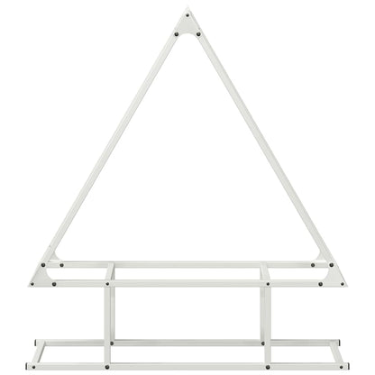 Rastrelliera per Legna da Ardere Bianca 80x25x90 cm - homemem39