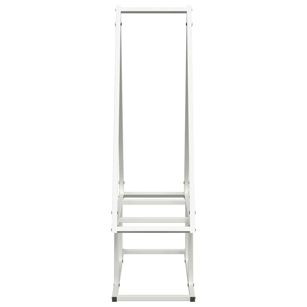 Rastrelliera per Legna da Ardere Bianca 80x25x90 cm - homemem39