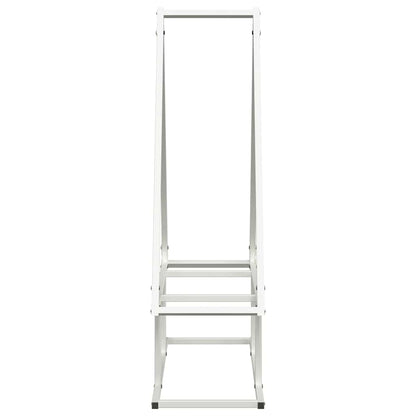 Rastrelliera per Legna da Ardere Bianca 80x25x90 cm - homemem39