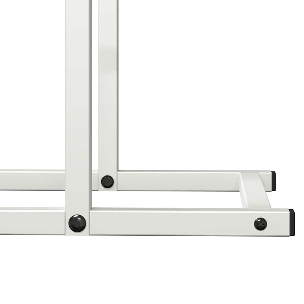 Rastrelliera per Legna da Ardere Bianca 80x25x90 cm - homemem39